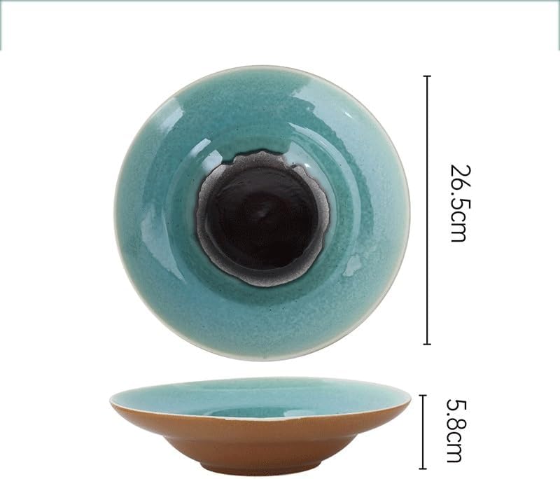 Retro Green Ceramic Tableware Dessert Dining Set Hat Bowl Household Rice Salad