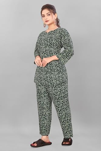 Image of Women's Pure Cotton Top and Pyjama Set