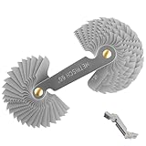 Metric & Imperial Screw Gauge, Thread Pitch Gauges Measure Tool Set, Stainless Steel Thread Gauges, Whitworth 55 Degree & Metrisch 60 Degree Thread Pitch Gauge for Industrial Measurement