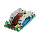 BAENRCY Arch Bridge Pond Building Blocks Fountain Sencery Accessories Street Set Building Bricks Kit DIY Building Set Compatible All Major Brands (Small)
