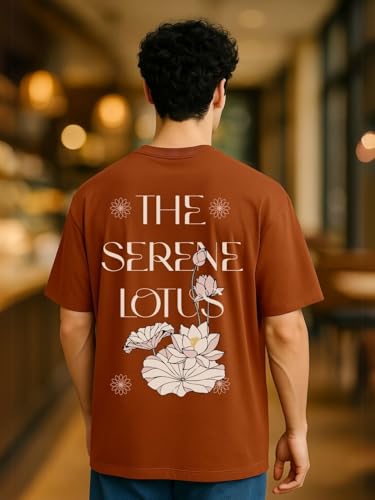 Image of Nobero Men's Oversized Graphic T-Shirt for Men | Soft Cotton | Drop Shoulder Relaxed Fit | Printed Casual Tshirt for Men