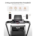 Walking Pad Treadmill with Incline, 2 in 1 Foldable Treadmills for Home Small Office, 300lbs Portable Compact Under Desk Treadmill with App, Remote Control and LED Display - Image 5