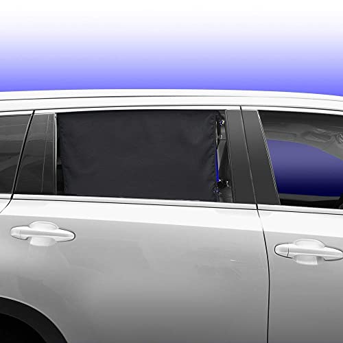 Ggomaart Driver Side Window Sun Shade - Window Universal Reversible Magnetic Car Curtain For Baby And Kids With Sun Protection Block Damage From Direct Bright Sunlight, And Heat - Solid Black Bundle #TOP6