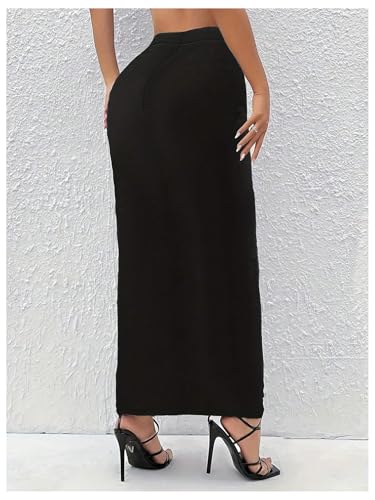Verdusa Women's High Waist Long Pencil Skirt Work Bodycon Skirts2