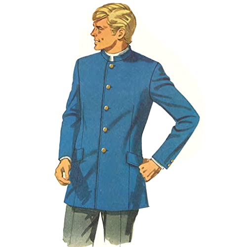Vintage 1960s Pattern, Men's Nehru Jacket - Chest: 38” (96.5 cm)