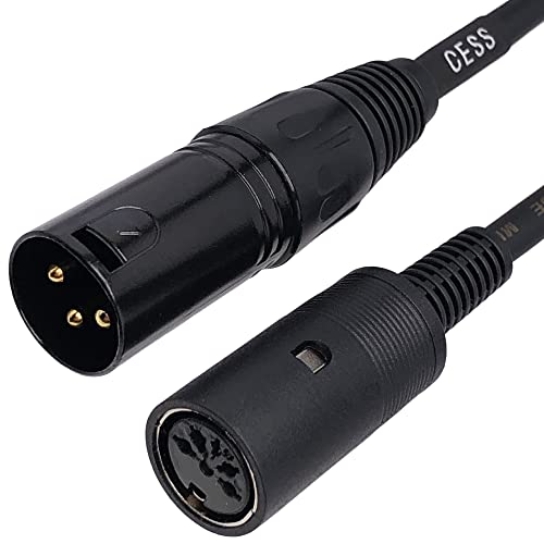 Cncess Cess-255 Female 5-Pin Midi To Xlr Male Plug For Fog Machine, 6 Inches, 2 Pack #TOP5
