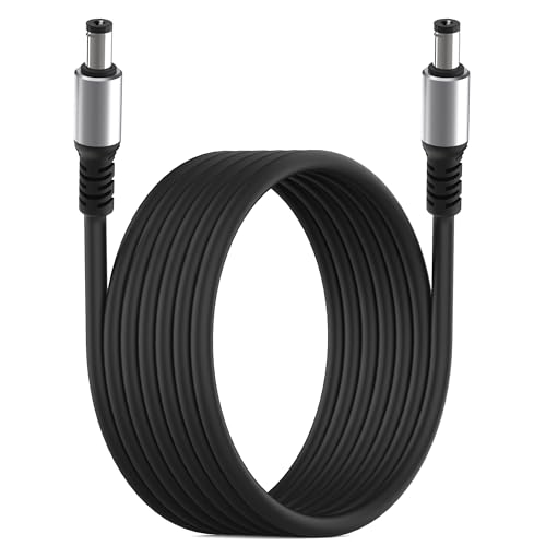 Cable 5.5 x 2.1 mm macho a macho de aluminio para cámaras de seguridad CCTV y tiras LED