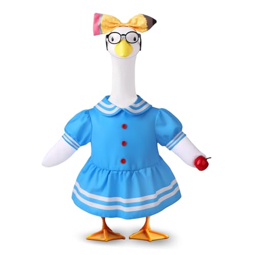 Pextian Porch Goose Back to School Outfit - 23 Inch Teacher Porch Goose Outfits with Pencil Bow, Glasses and Apple, Cute Back to School Goose Clothes for Outdoor Garden Yard Classroom Decor