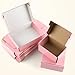 Frametory 8x6x3 Pink Shipping Box, Pack of 26 Corrugated Cardboard Boxes for Mailing, Packing, Small Business Gifts Wrap Boxes With Lid