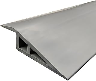 Tiras de transición de suelo de PVC impermeables de 1 m para bordes de alfombras, perfectas para proyectos de renovación del hogar y ajustes de pendiente (gris)