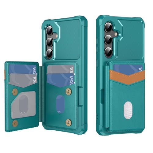 Housse Samsung Galaxy S22 Plus verte style cuir pour le quotidien
