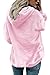 Yanekop Womens Fuzzy Fleece Pullover Oversized Sherpa Jacket Half Zip Pullover Sweaters Winter Faux Fur Jacket Coat(B Pink,XL)
