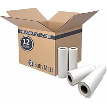 BodyMed Premium Headrest Paper Rolls for Chiropractic Exam Table, Smooth White, 12-Inch x 225-Feet, 12 Rolls Disposable Paper Rolls for Medical Office, Chiropractor, Spa Use