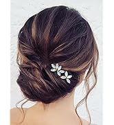 Casdre Bridal Hair Pins Gold Crystal Bride Wedding Hair Accessories Opal Wedding Headpiece for Wo...