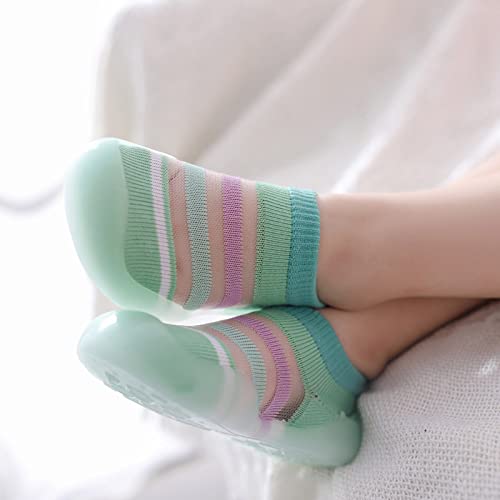 Baby Boys Girls Striped Prints Shoes Toddler Breathable Mesh The Floor Socks Shoes Non Slip Shoes Baby Walking Shoes2
