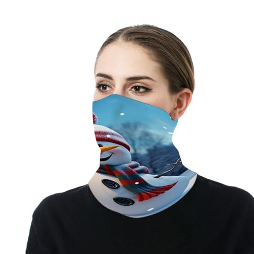 Balaclava cuello cuello feliz muñeco de nieve para hombres y mujeres con protección solar, máscara facial fresca y transpirable para esquí y senderismo miniatura 7