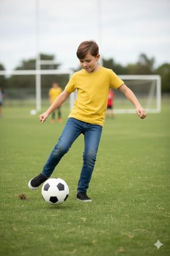 Image of T-Shirt for Boys | Super Colour (White Black Pink Yellow) Super Cotton [100% Pure] Solid Plain Tees