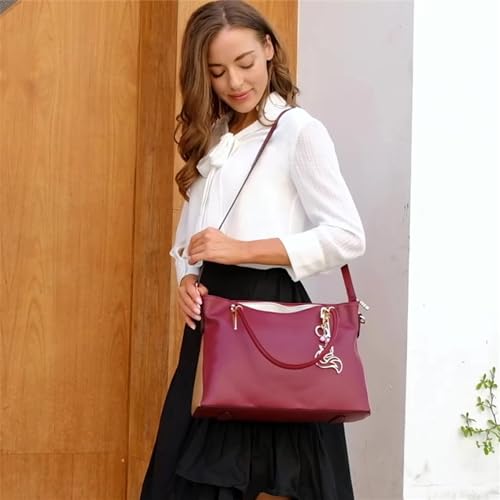 Image of FOXLOVER Soft Genuine Leather Medium Purses for Women Tote Bag Handbags with Top-handles Shoulder Satchel Purse