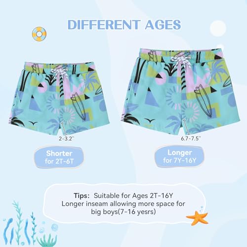 Image of American Trends Boys Swim Trunks Toddler Swim Shorts Bathing Suit Kids Swimsuit Youth Swimwear