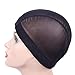 2 Pcs/Lot Black Mesh Cap Wig Cap for Making Wigs Stretchable Hairnets with Wide Elastic Band (Mesh Cap L)