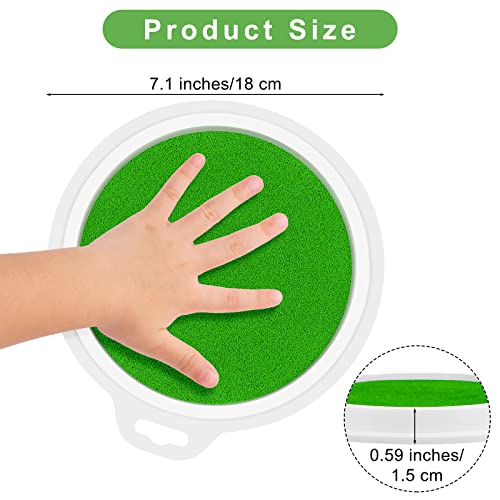 Aodaer 16 Pack Round Craft Ink Pad 7 Inches Rainbow Fingerprint Ink Pad Washable Painting Ink Pad Color Stamps Partner For Diy Wood Fabric, Projects, Rubber Stamps #TOP1