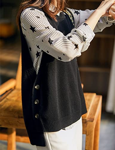 Image of Mingzhu Womens Sleeveless Round Neck Pullover Low Ribbed Knit Sweater Vest