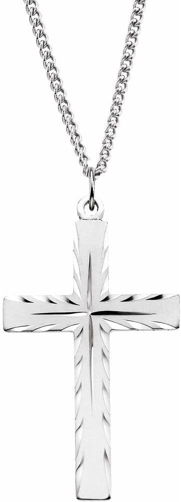 Sonia Jewels Cross Crucifix Charm Pendant Chain Necklace 24"