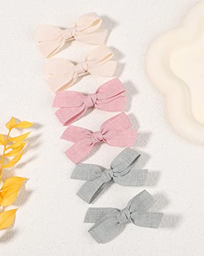 Doboi 24Pcs 2.8'' Baby Hair Bows Clips Fully Lined Solid Ribbon Mini Bows For Girls Teens Infants Kids Toddlers Newborn #TOP4