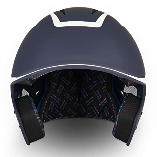 CHAMPRO HX Legend Plus Performance Baseball Batting Helmet with Removeable Jaw Guard in Two-Tone Color Matte Finish, Navy, White, Senior, Model Number: HXM2NYS by CHAMPRO - Image 3