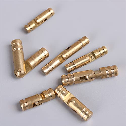 Rtyuie 10 Pieces Of Jewelry Box Hinge Concealed Invisible Barrel Hinge Pure Copper Wine Wooden Box Supplies Furniture Hardware Easy To Install, Strong And Durable (Color : 4Mmx15Mm) #TOP3