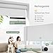 ZSHINE Motorized Blackout Window Blinds Over-Size Customize Width (21-114 Inches) Remote Control Wireless and Rechargeable Motor Roller Shades Blinds for Windows(White)