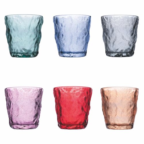 Set 6 bicchieri acqua 275 ml in vetro, Amnesia Color