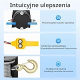 Xigner wciągarka elektryczna 12 V - wysokowydajna wciągarka linowa z mocą 400 W i uciągiem 900 kg, wciągarka elektryczna do przyczep, quadów, ATV, samochodów, naczep, przyczep do łodzi, jachtów i