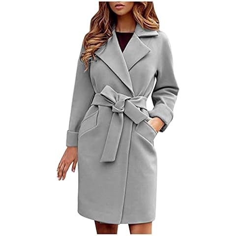 BUKINIE Women's Classic Belted Trench Coat Cover