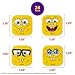 DecoPac SpongeBob SquarePants™ Mood Faces Rings, SpongeBob Cupcake Decorations Featuring SpongeBob SquarePants, Yellow - 24 Pack