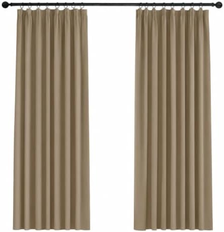Deconovo Vorhänge Blickdicht für Schienensystem Gardinen gegen Hitze Taupe | 2er Set, H 175 x B 140 cm, Wärmeisolierende Vorhänge, Schlafzimmer Gardinen, für Schlafzimmer, Sichtsch