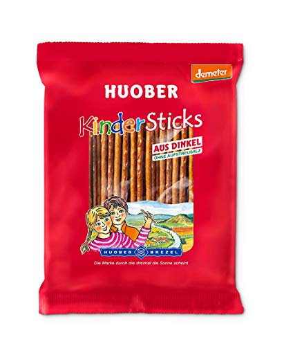 Huober Bio KinderSticks demeter, Dinkel Salzstangen ohne Aufstreu, ohne Palmfett, 100 g