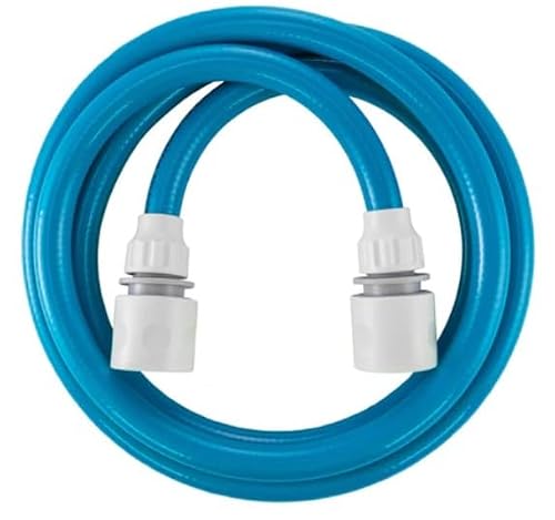 Ap Supplies Blue, White 10Mm Blue Water Hose With White Hose Connector Set - Premium Food Grade Water Hose For Caravan, Motorhome And Boat. Standard Click-Lock Type Connectors (10Meter)