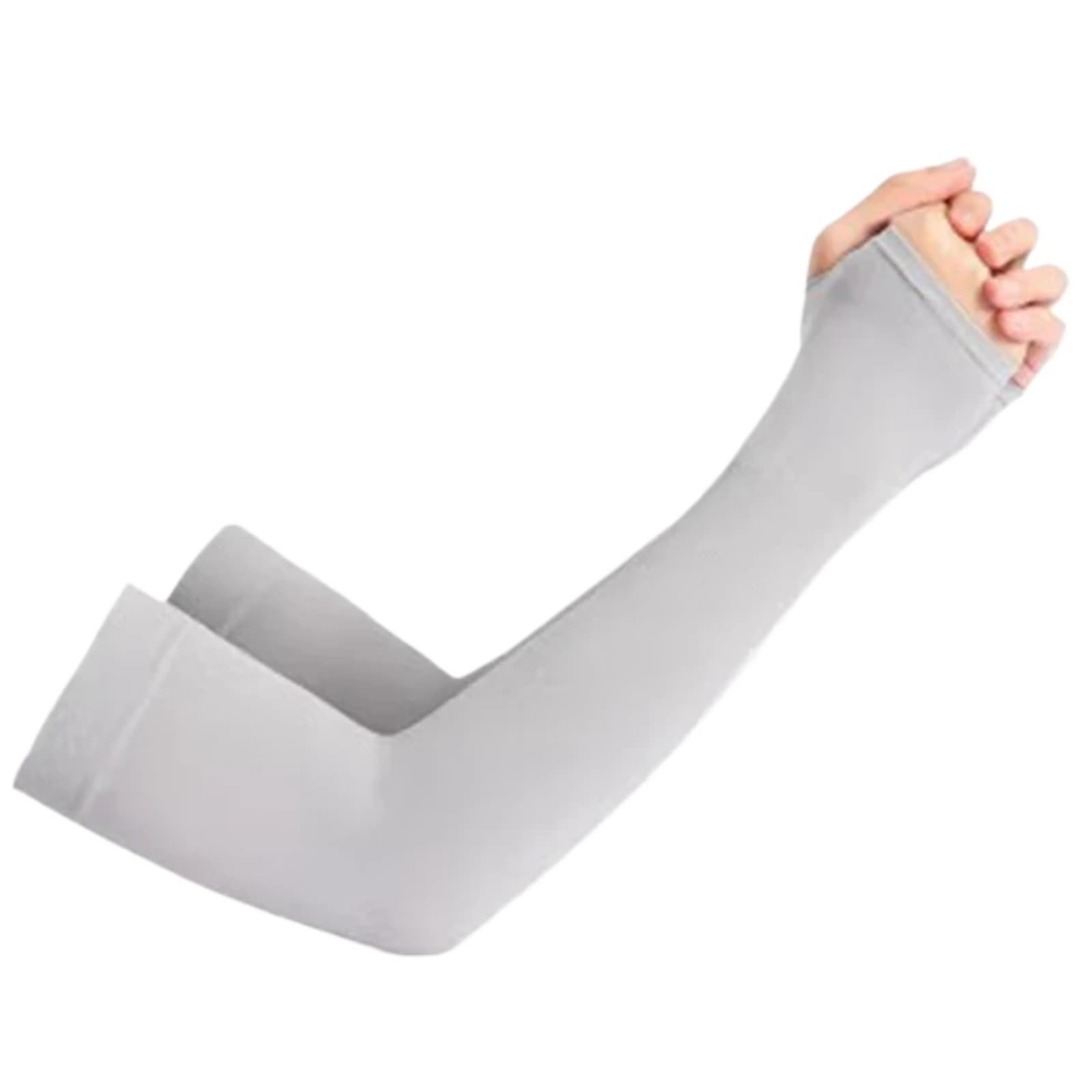 Xuwewi Unisex Grey Sunscreen Sleeve 3 Pair Sunscreen Sleeve Women Men Sports Sleeves Sun Protection Hand Cover Running Fishing Cycling(Grey)