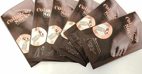 VOESH New York - UV Protective Deep Moisturizing Collagen & Vitamin E Foot Mask Socks (Pre-cut Toes for Easy Pedicure) - 6 Pair
