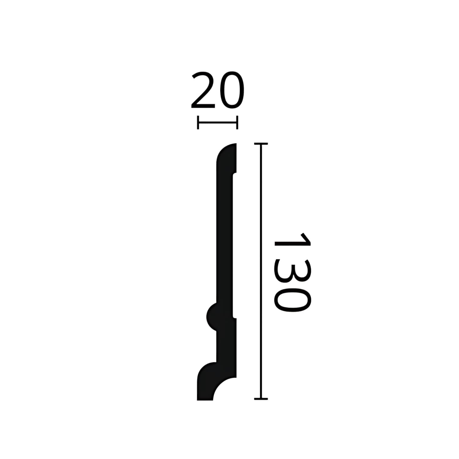 FD21 WALLSTYL Plinthe - 12 pièces (24 m) - 130 x 20 x 2000 mm - NOËL & MARQUET - une marque de NMC - Polystyrène haute densité