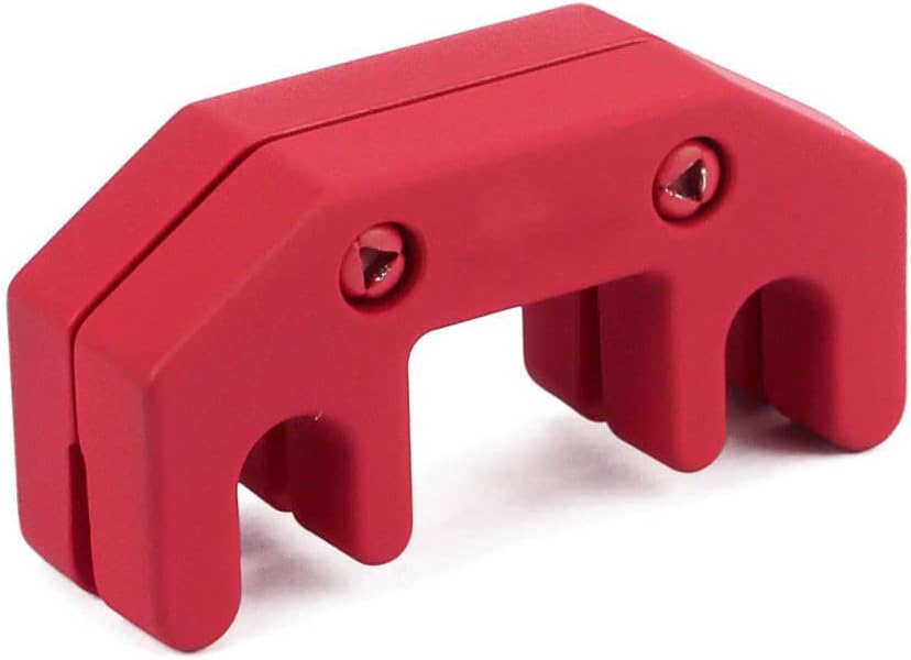 Alnicov Violin Viola Practice Zinc Alloy Mute Fiddle Professional Practice for 3/4 4/4 Electric Acoustic Violin Parts Red