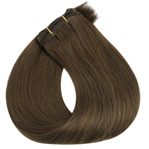 Image of Full Shine 22 Inch Weft Hair Extensions 130G Invisible Sew In Remy Hair | Invisible Weft Extensions, Remy Straight Hair Weft, Add Volume, Everyday Wear, Women Looks
