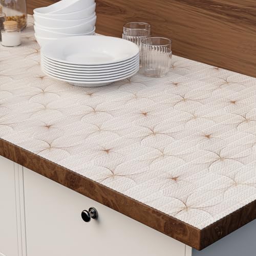 Quttisay Shelf Liner for Kitchen Cabinets,Non Adhesive Cabinet Liner,Non-Slip Drawer Liner,Waterproof Shelf Liner Easy to Clean Strong Grip Liner for Cabinets,Drawers,Cupboard,(Flower 12 inx16.4 FT)
