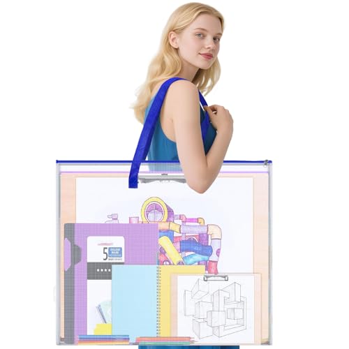 AKAYOK Bulletin Board Poster Storage Bag, Art Portfolio Bag, Portfolio Folder for Artwork, Artwork Storage Case for Poster, Bulletin Board, Scrapbook, Keepsake and Teaching Materials (26'' x 20'')