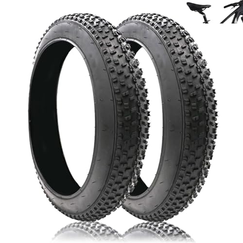 26x4.0/26x4.9 Inch Fat Bike Tires 2-Pack - Puncture Proof, All Terrain Ebike Tires for Mountain/Snow/Beach Riding - Durable Rubber with High Grip Tread(26x4.9 in)