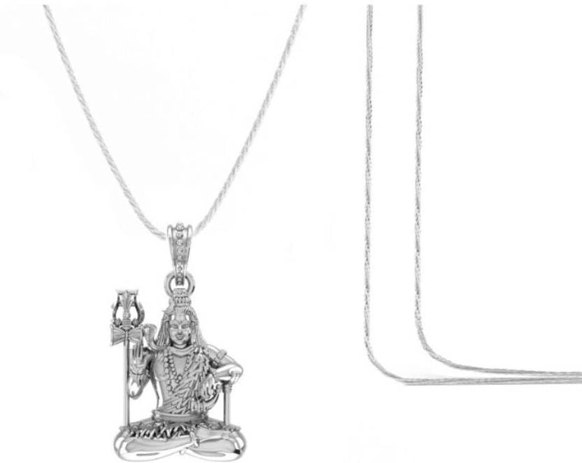 Pendentif Shiv et Parvati argent sterling anti-ternissement petit format
