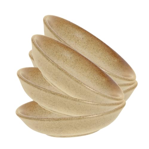 STOBAZA 6-piece Stackable Ceramic Sauce Plates for Japanese Side Dishes Small Dipping Bowls Seasoning Dishes Stylish Practical