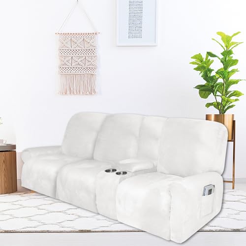 Fundas impermeables de sofá reclinable 3 plazas con consola, protege tu sofá del desgaste diario 8