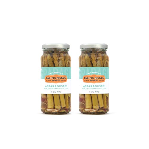Image of Asparagusto - Pickled Asparagus Spears - Gourmet Preserved Vegetables for Garnishes - non-GMO, Gluten-Free 16oz (2-pack)
